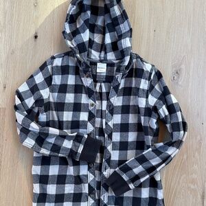 Hanna Andersson French Terry Button up shirt/hoodie, Size 10